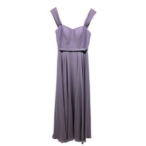 Brideside‎ Drew Bridesmaid Dress Women's Size 4 Sugar Plum Purple Chiffon Gown